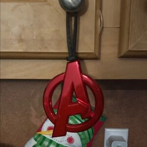 Red Avengers Logo metal Christmas ornament